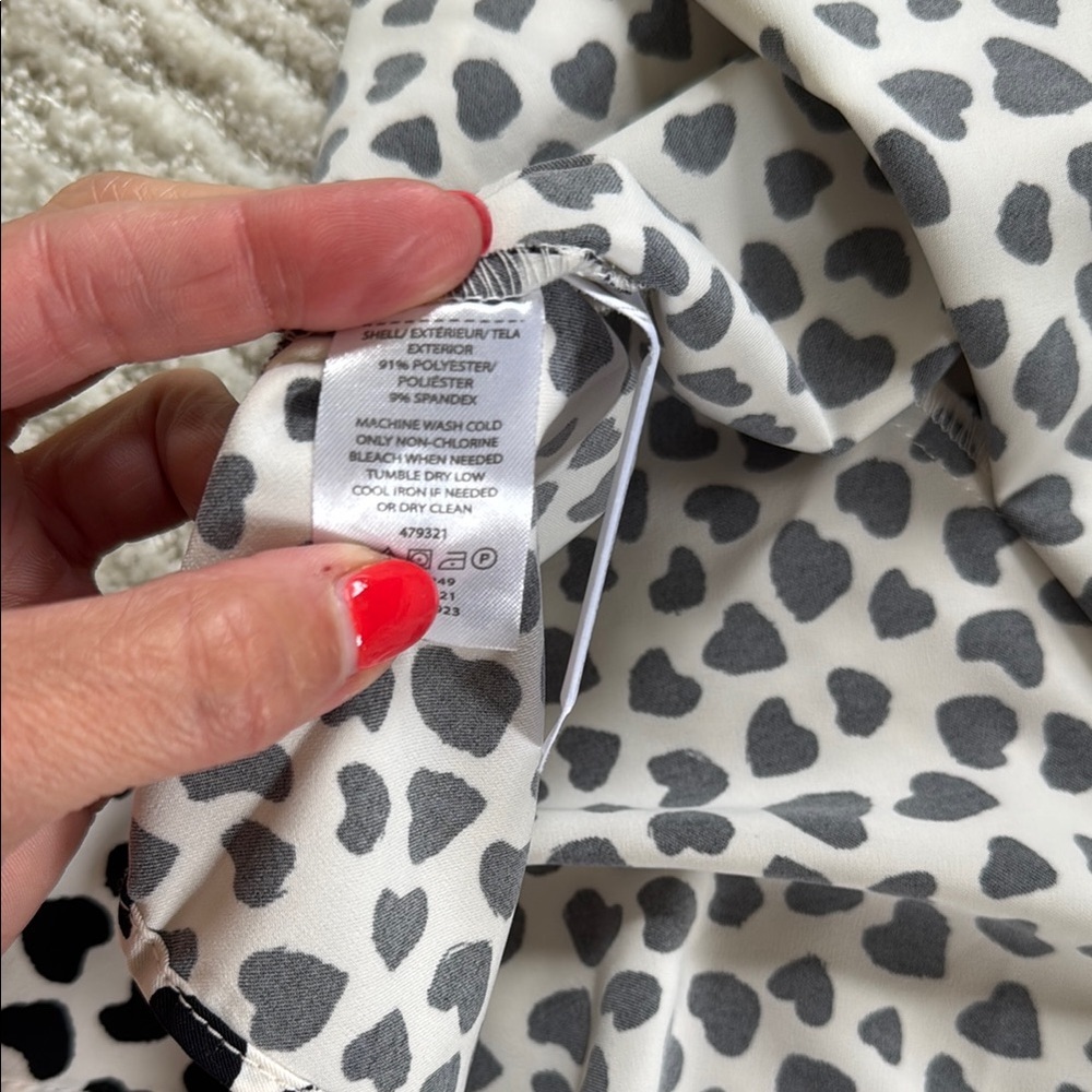 Stylish Black and White heart Dot Dress - Picture 6 of 6